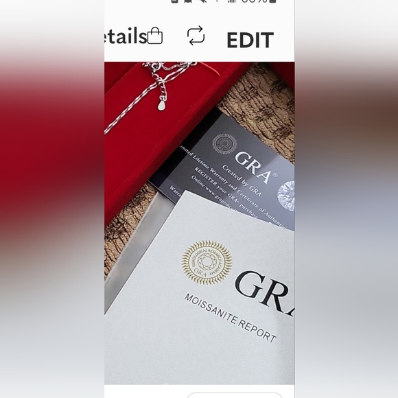 Moissanite diamond NEW, main stone 1 CT 925sterling silver - Picture 3 of 3